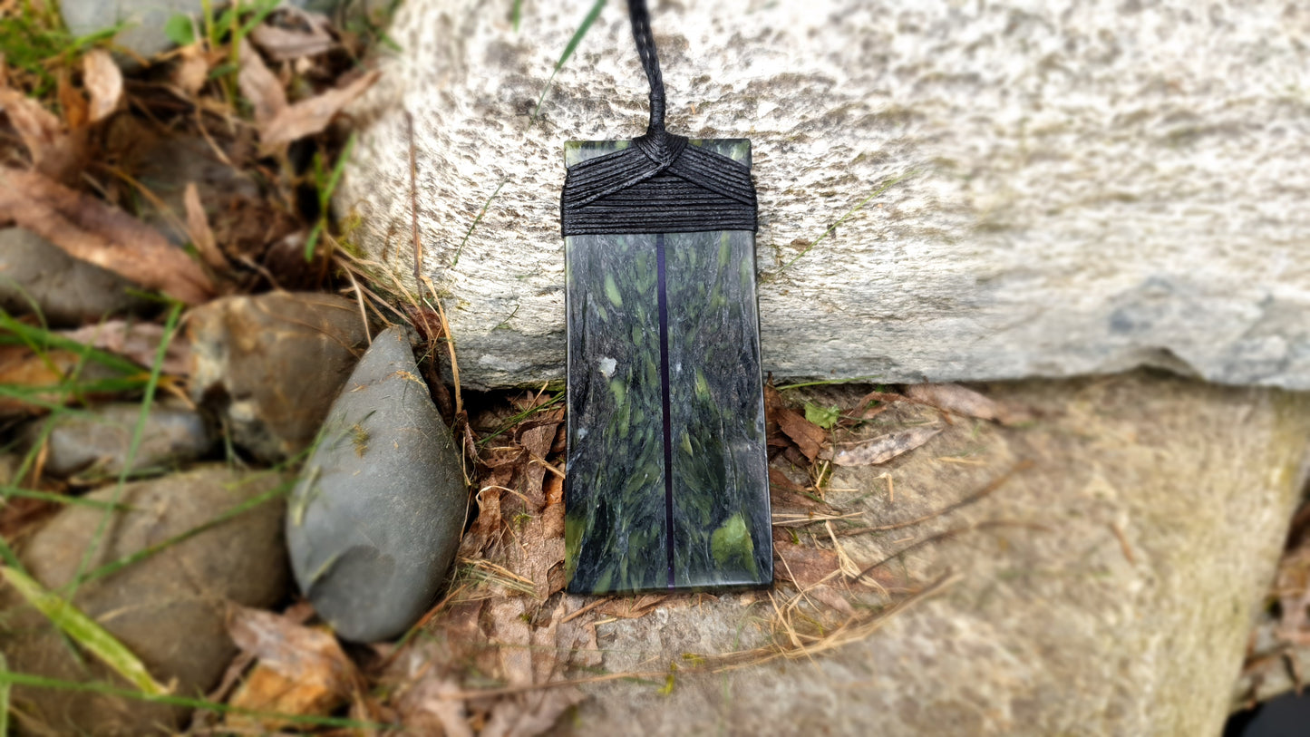 Large Pounamu and Epoxy Resin Toki