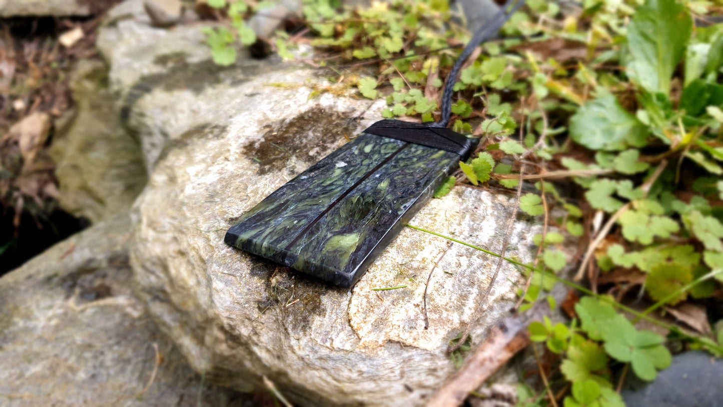 Large Pounamu and Epoxy Resin Toki