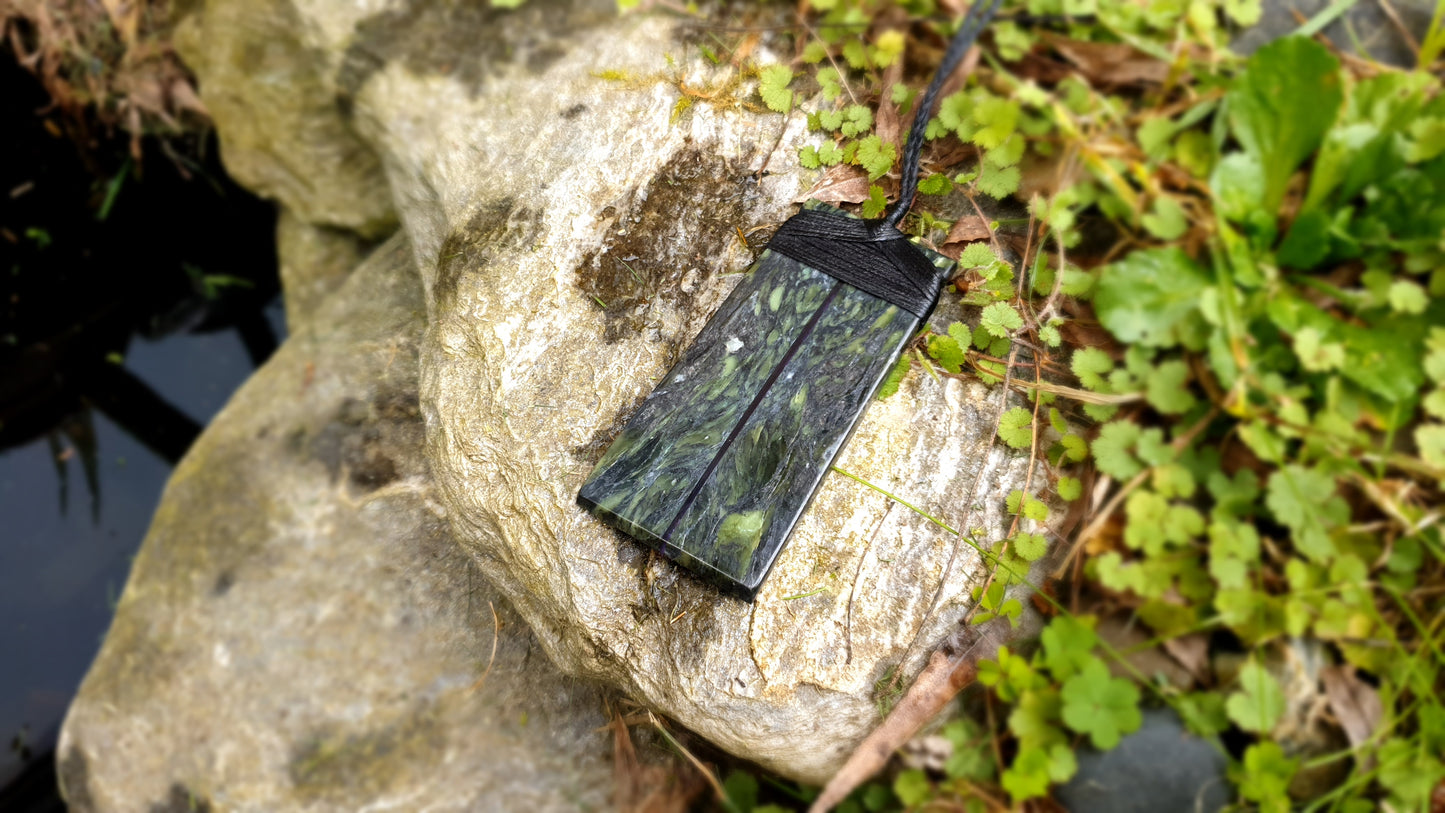 Large Pounamu and Epoxy Resin Toki