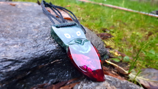 Extra Large Pounamu Paua and Epoxy Resin Wheku