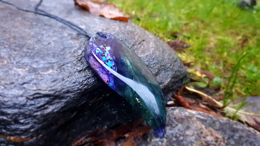 Extra Large Pounamu Paua and Epoxy Resin Rau