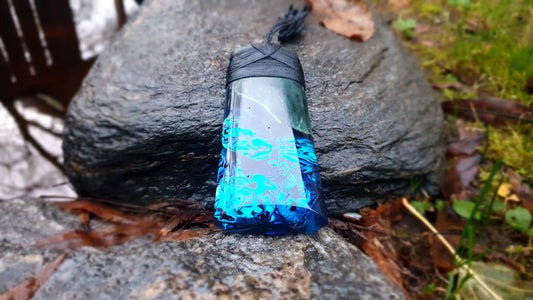 Extra Large Pounamu Paua and Epoxy Resin Toki