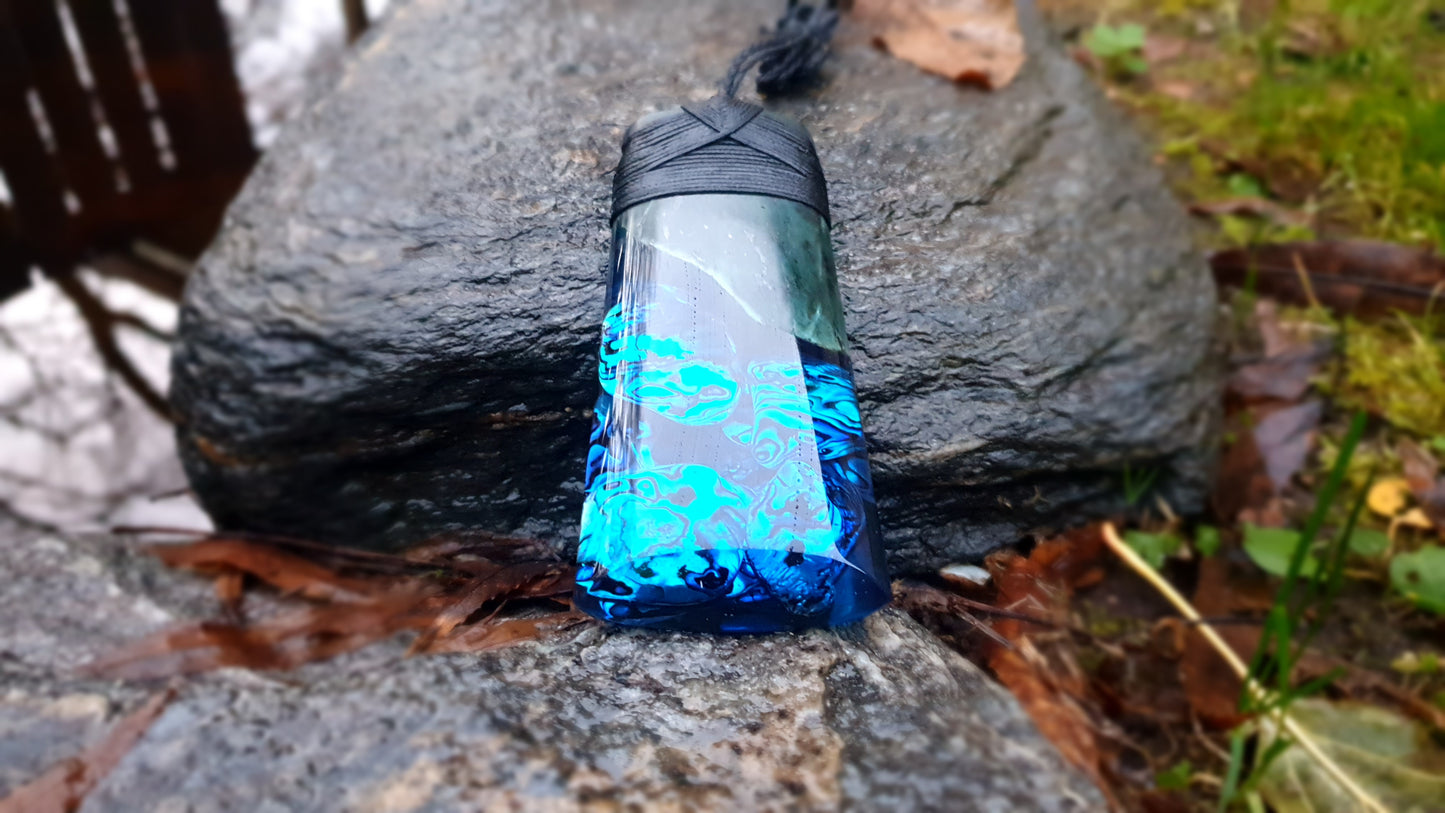 Extra Large Pounamu Paua and Epoxy Resin Toki