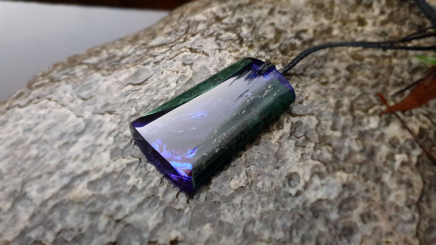 Large Pounamu Paua and Epoxy Resin Toki