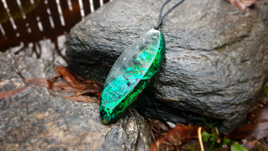 Extra Large Pounamu Paua and Epoxy Resin Rau