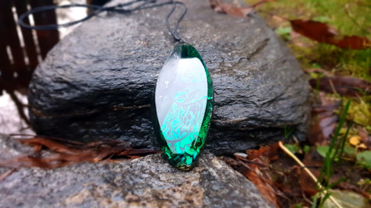 Extra Large Pounamu Paua and Epoxy Resin Rau