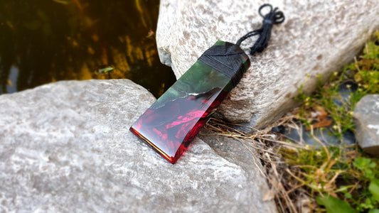 Extra Large Pounamu Paua and Epoxy Resin Toki