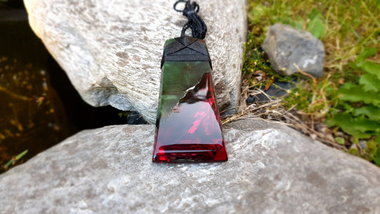 Extra Large Pounamu Paua and Epoxy Resin Toki