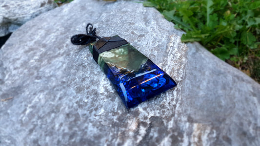 Extra Large Pounamu Paua and Epoxy Resin Toki