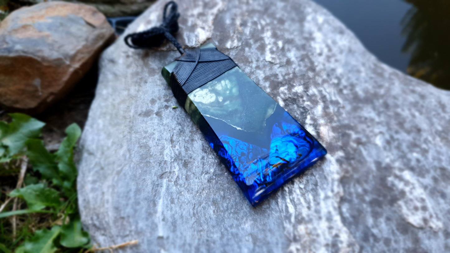 Extra Large Pounamu Paua and Epoxy Resin Toki