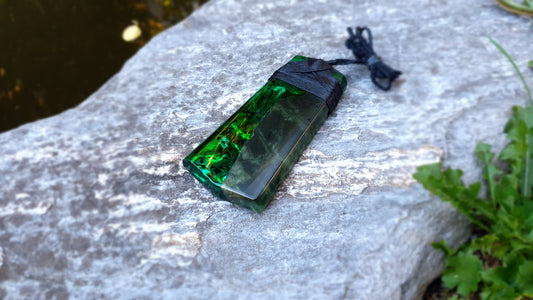 Extra Large Pounamu Paua and Epoxy Resin Toki