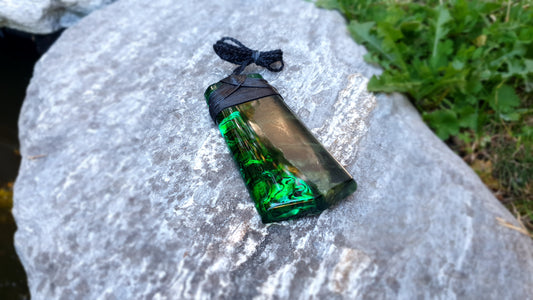 Extra Large Pounamu Paua and Epoxy Resin Toki