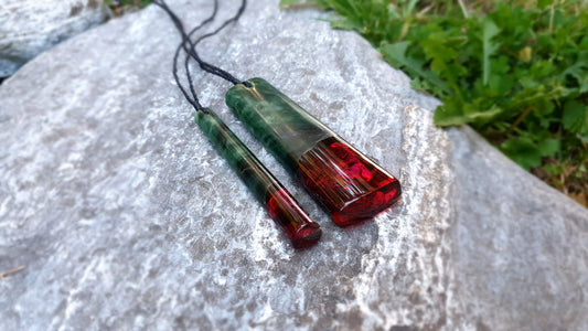 Large Pounamu Paua and Epoxy Toki & Drop Set