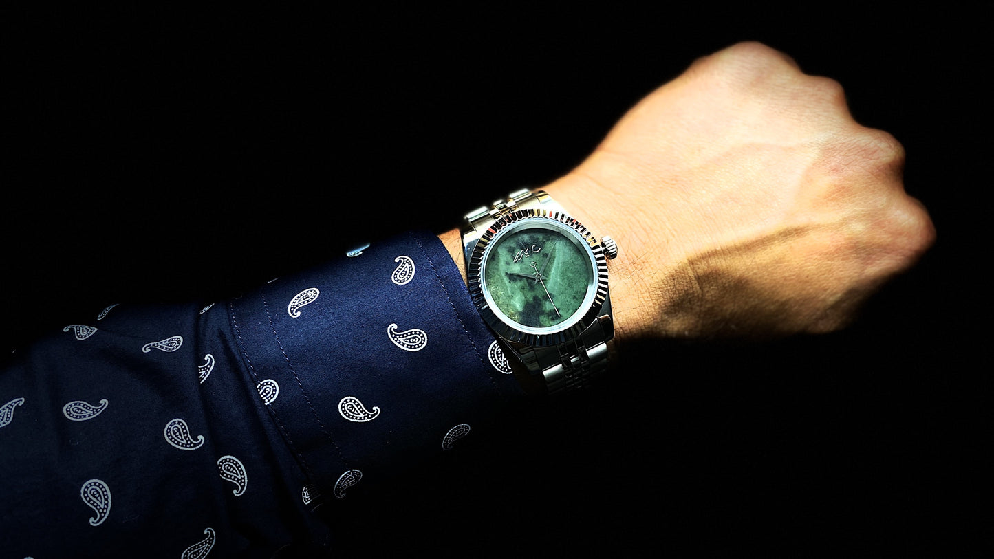 INTRODUCTORY SPECIAL - Authentic Handmade NZ Pounamu Dial Automatic Watch