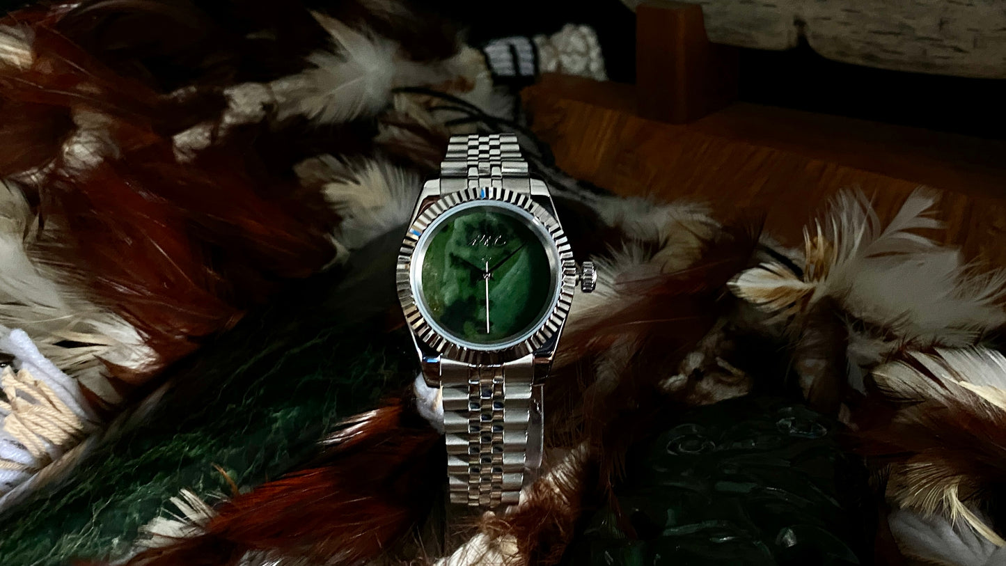 INTRODUCTORY SPECIAL - Authentic Handmade NZ Pounamu Dial Automatic Watch