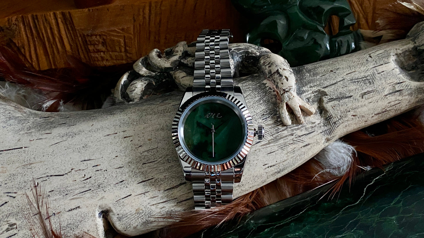 INTRODUCTORY SPECIAL - Authentic Handmade NZ Pounamu Dial Automatic Watch