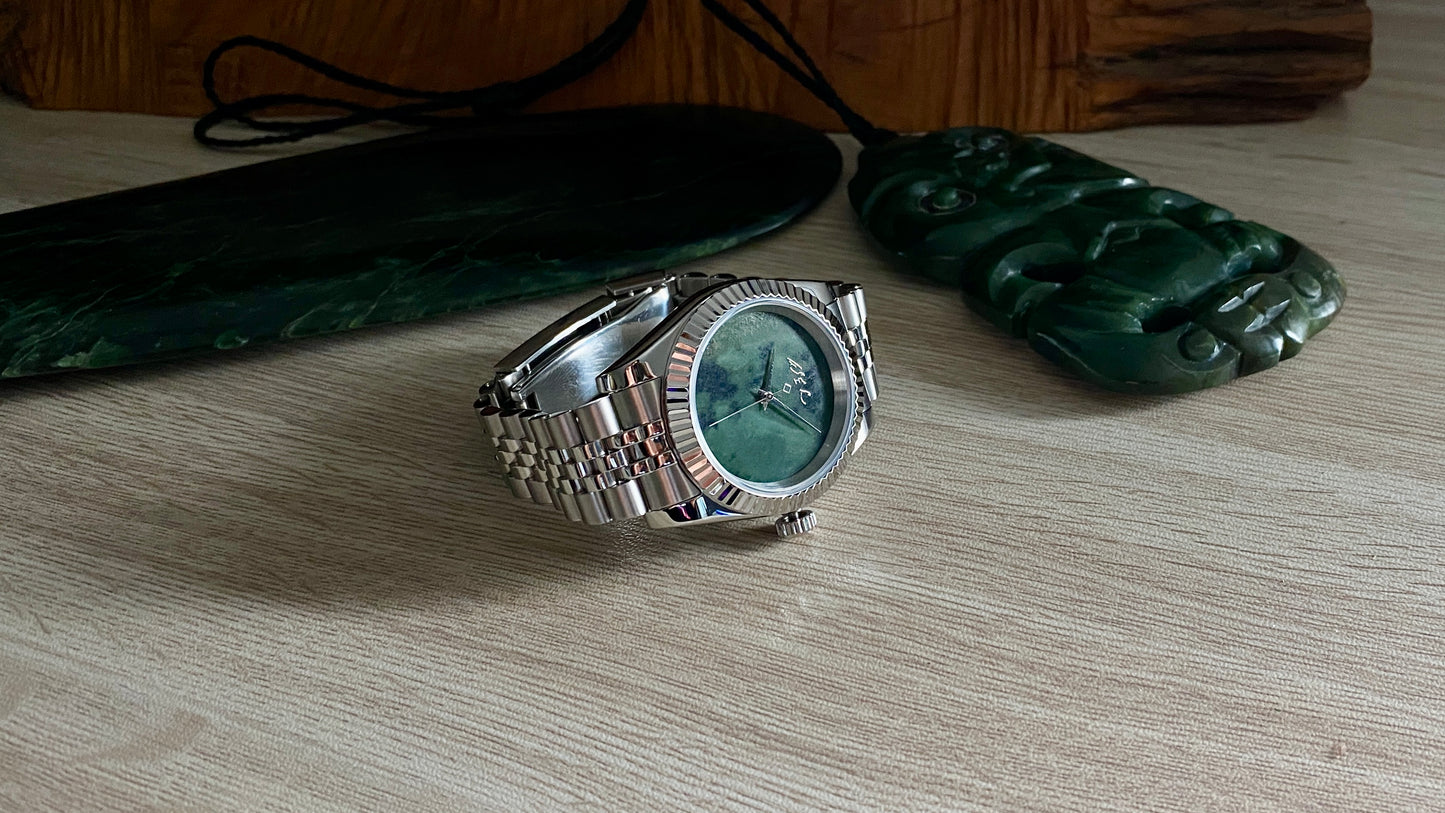 INTRODUCTORY SPECIAL - Authentic Handmade NZ Pounamu Dial Automatic Watch