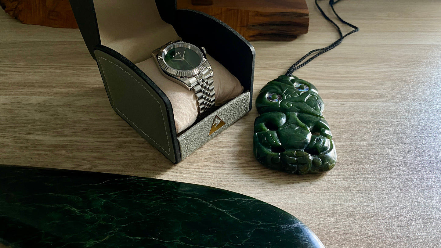 INTRODUCTORY SPECIAL - Authentic Handmade NZ Pounamu Dial Automatic Watch