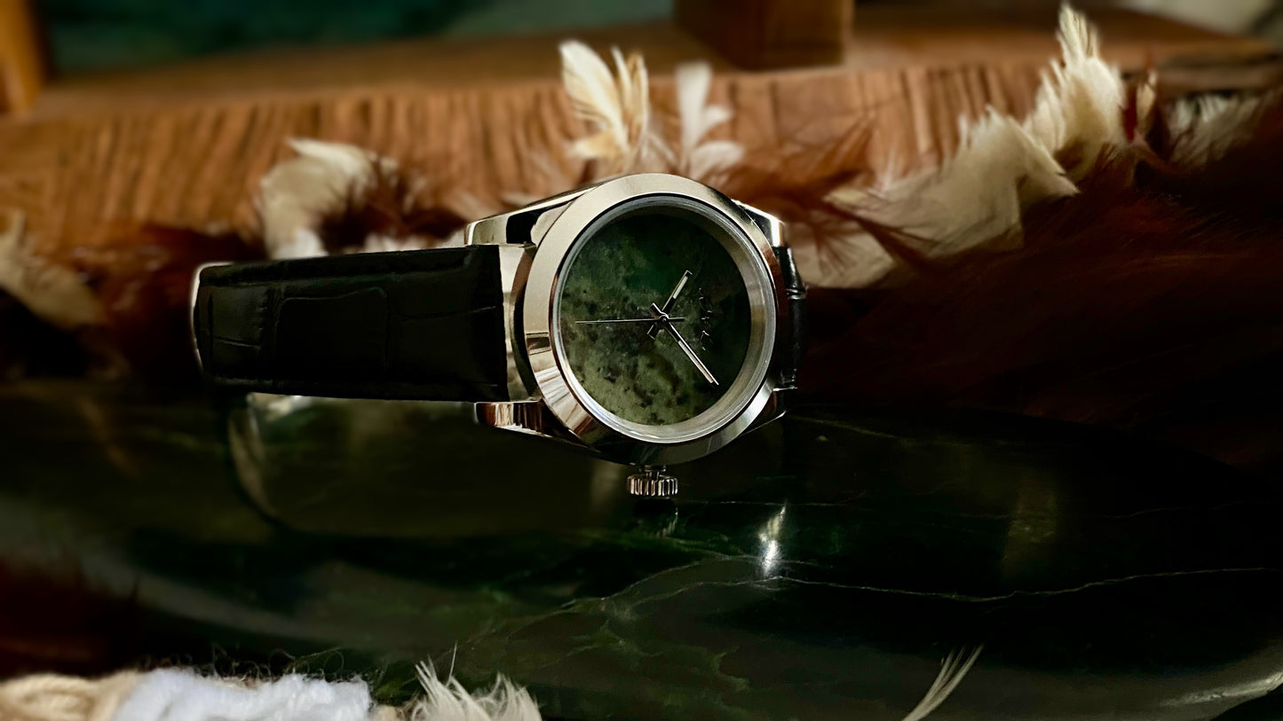 INTRODUCTORY SPECIAL - Authentic Handmade NZ Pounamu Dial Automatic Watch