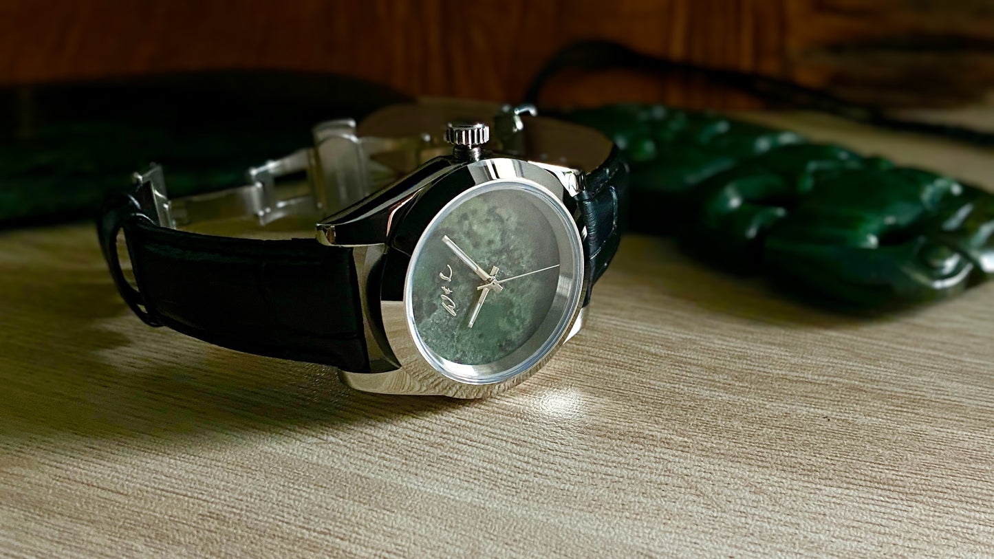 INTRODUCTORY SPECIAL - Authentic Handmade NZ Pounamu Dial Automatic Watch
