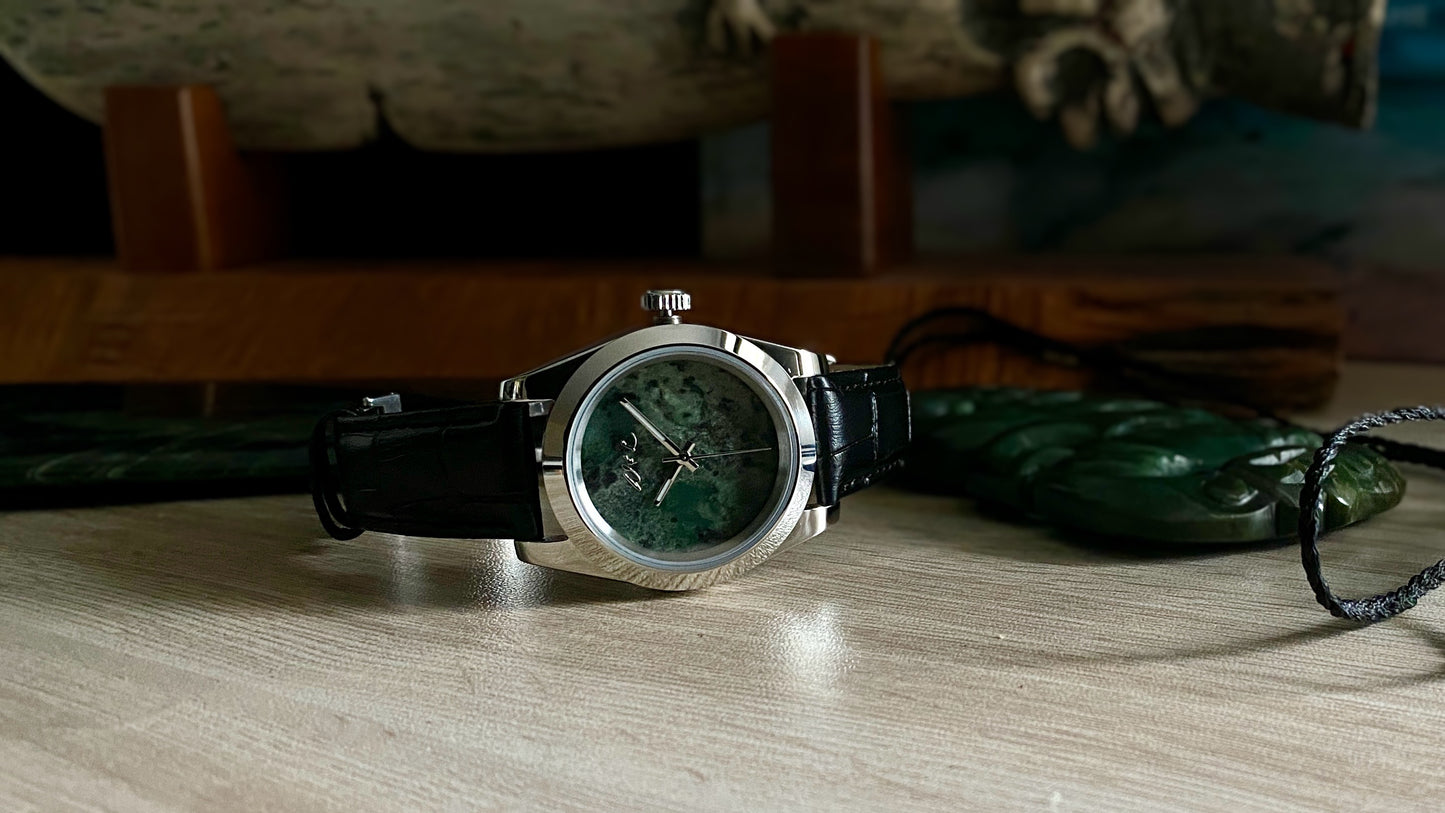 INTRODUCTORY SPECIAL - Authentic Handmade NZ Pounamu Dial Automatic Watch