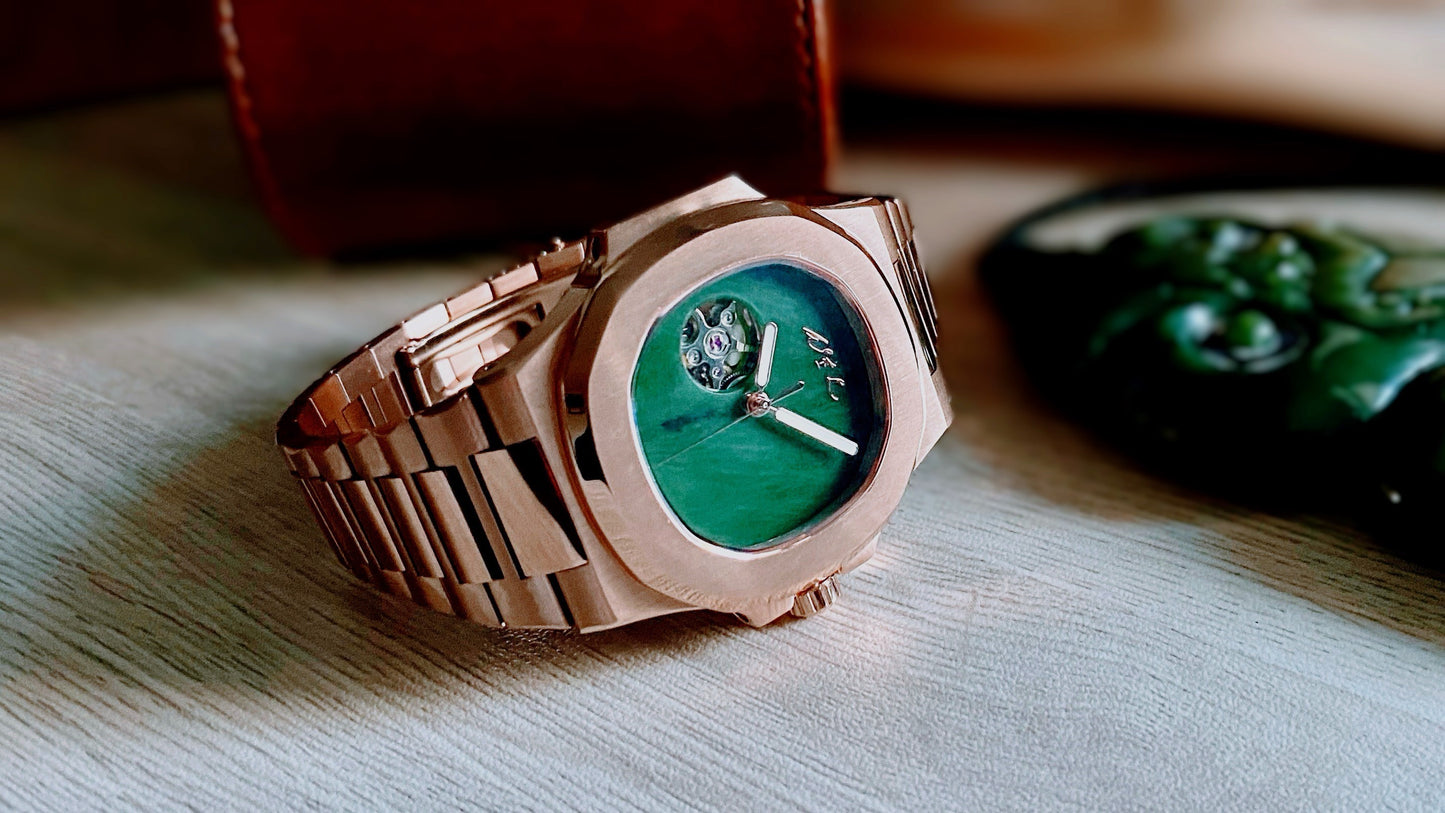 Authentic Handmade NZ Pounamu Dial Automatic Watch