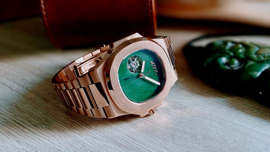 Authentic Handmade NZ Pounamu Dial Automatic Watch