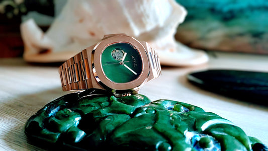 Authentic Handmade NZ Pounamu Dial Automatic Watch