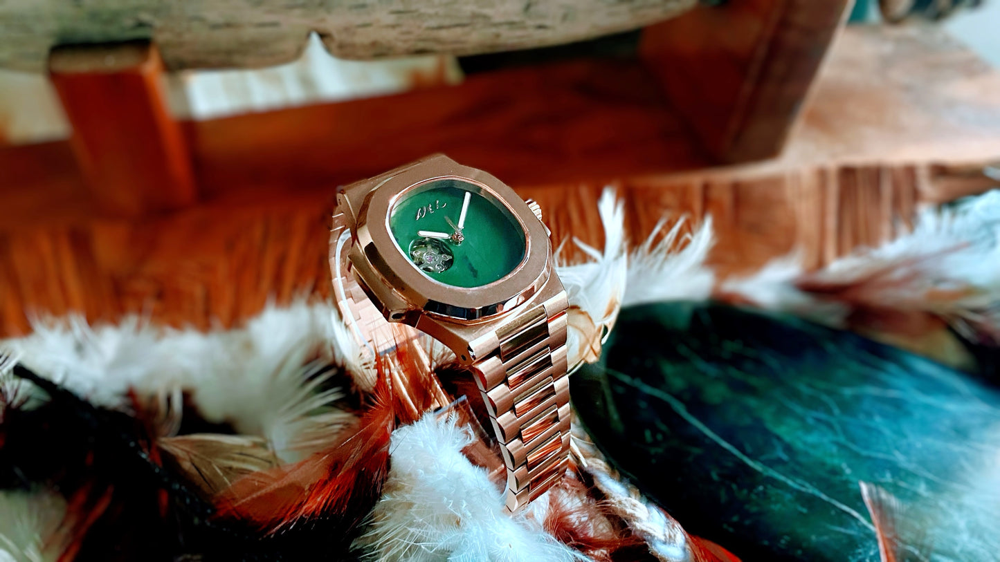 Authentic Handmade NZ Pounamu Dial Automatic Watch