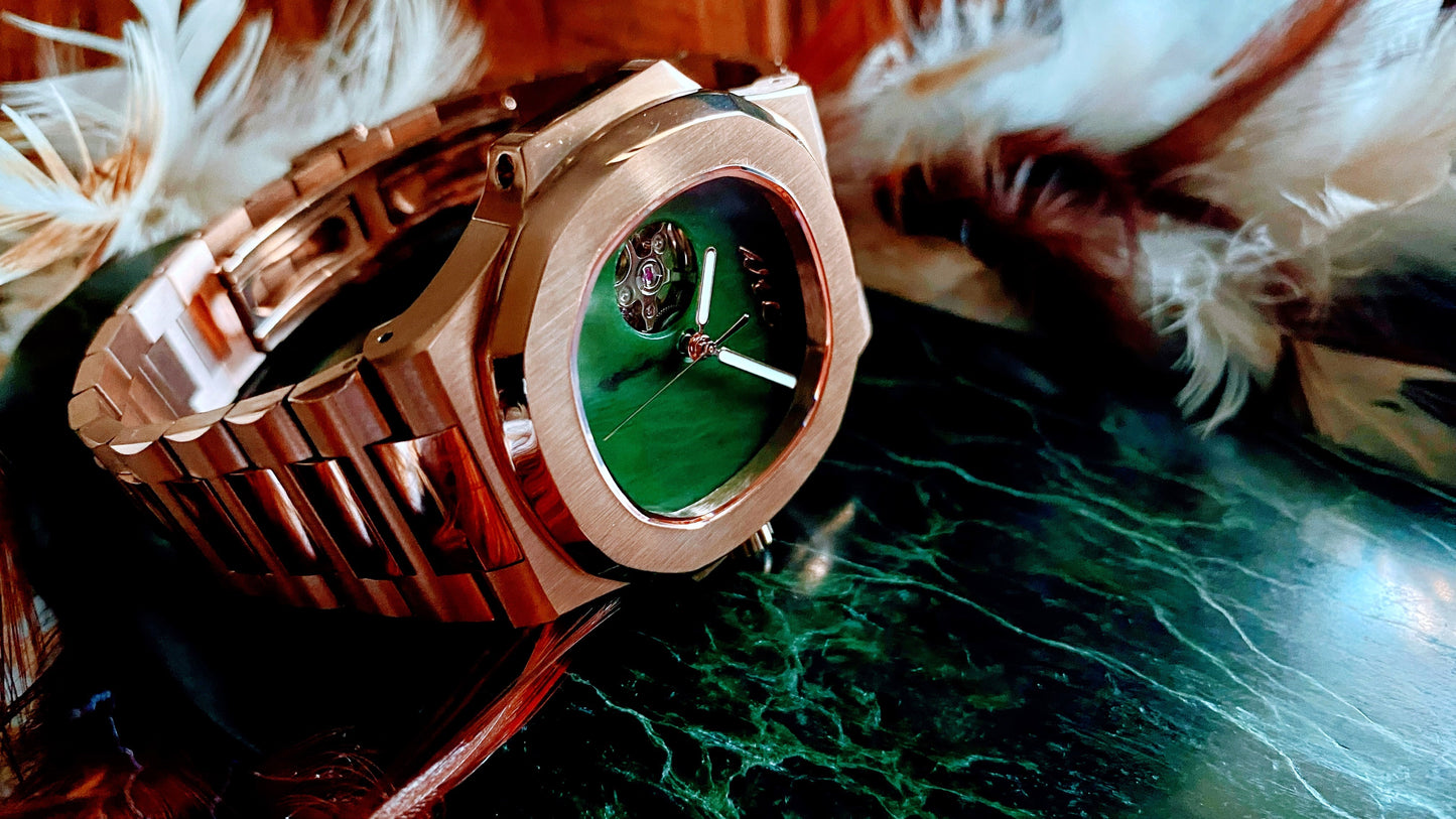Authentic Handmade NZ Pounamu Dial Automatic Watch