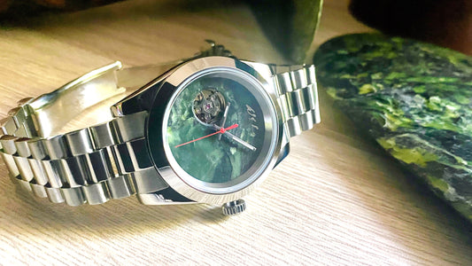 Authentic Handmade NZ Pounamu Dial Automatic Watch
