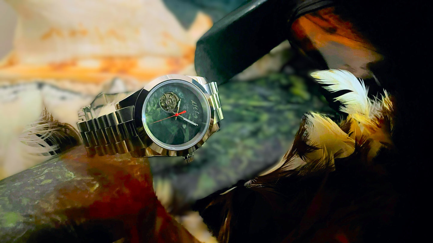 Authentic Handmade NZ Pounamu Dial Automatic Watch