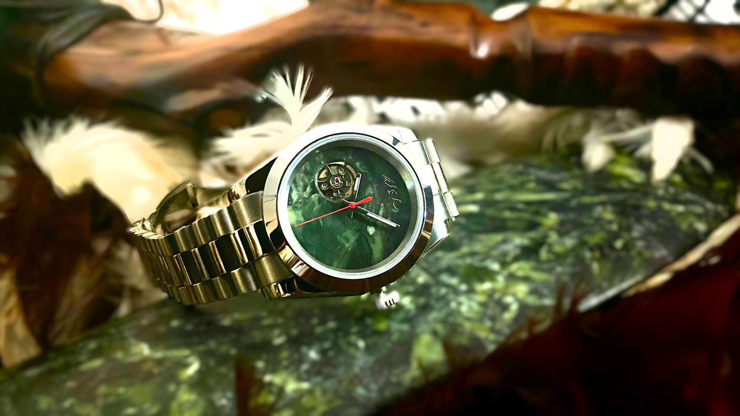 Authentic Handmade NZ Pounamu Dial Automatic Watch