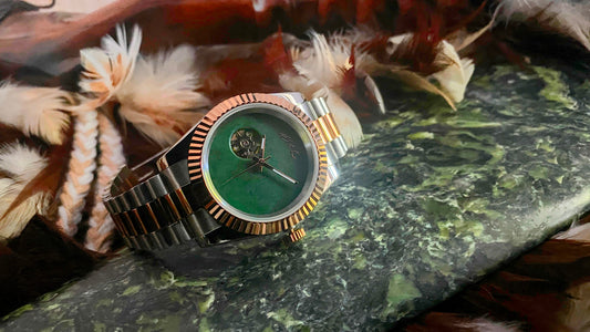 Authentic Handmade NZ Pounamu Dial Automatic Watch