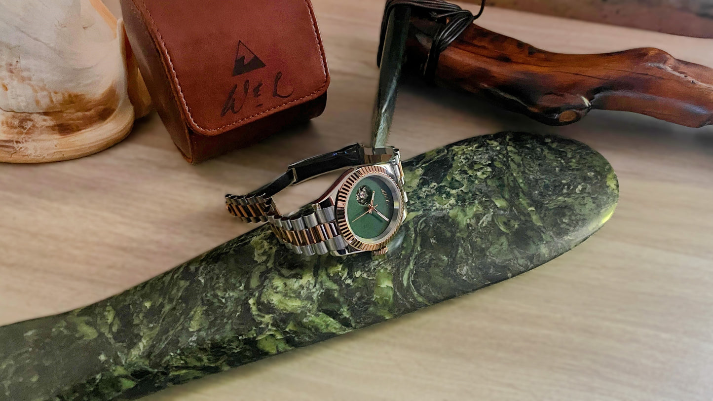 Authentic Handmade NZ Pounamu Dial Automatic Watch
