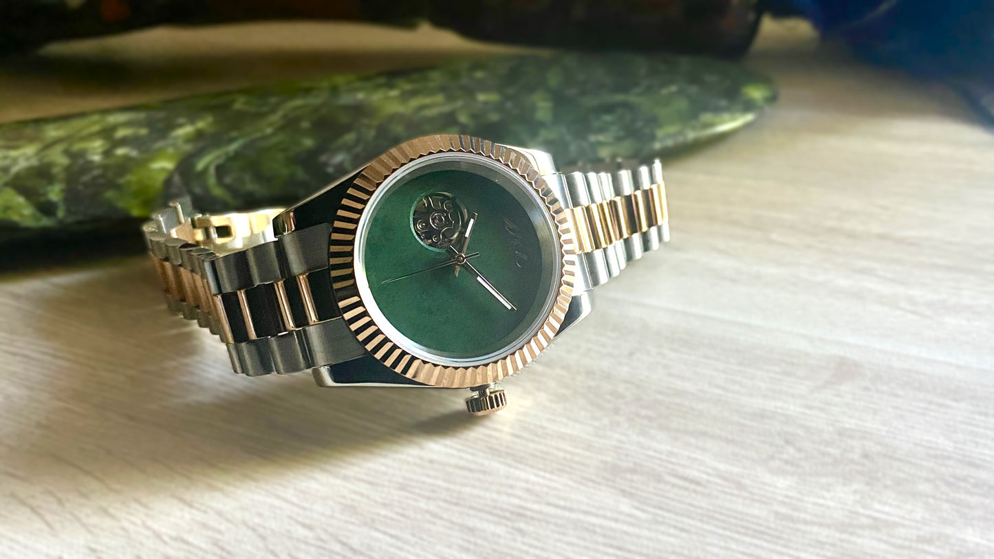 Authentic Handmade NZ Pounamu Dial Automatic Watch