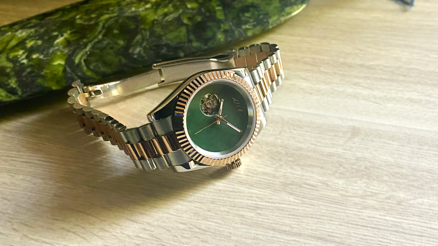 Authentic Handmade NZ Pounamu Dial Automatic Watch