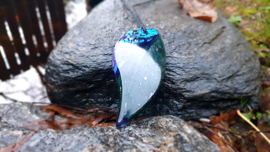 Extra Large Pounamu Paua and Epoxy Resin Rau