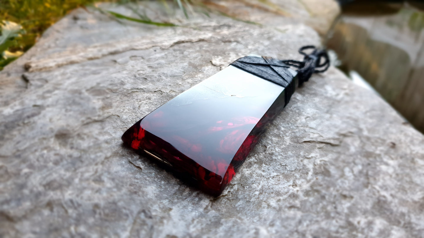 Extra Large Pounamu Paua and Epoxy Resin Toki