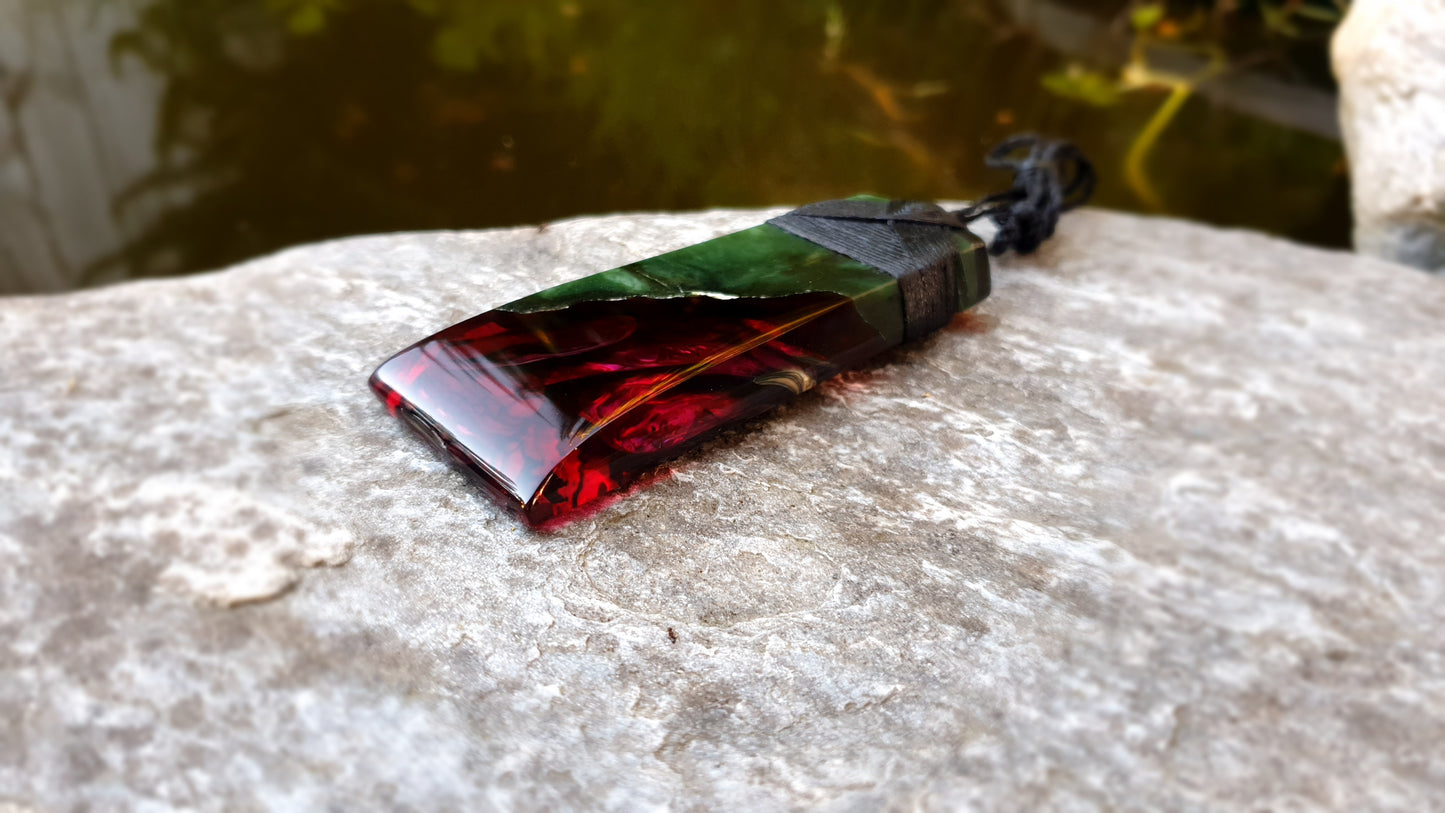 Extra Large Pounamu Paua and Epoxy Resin Toki